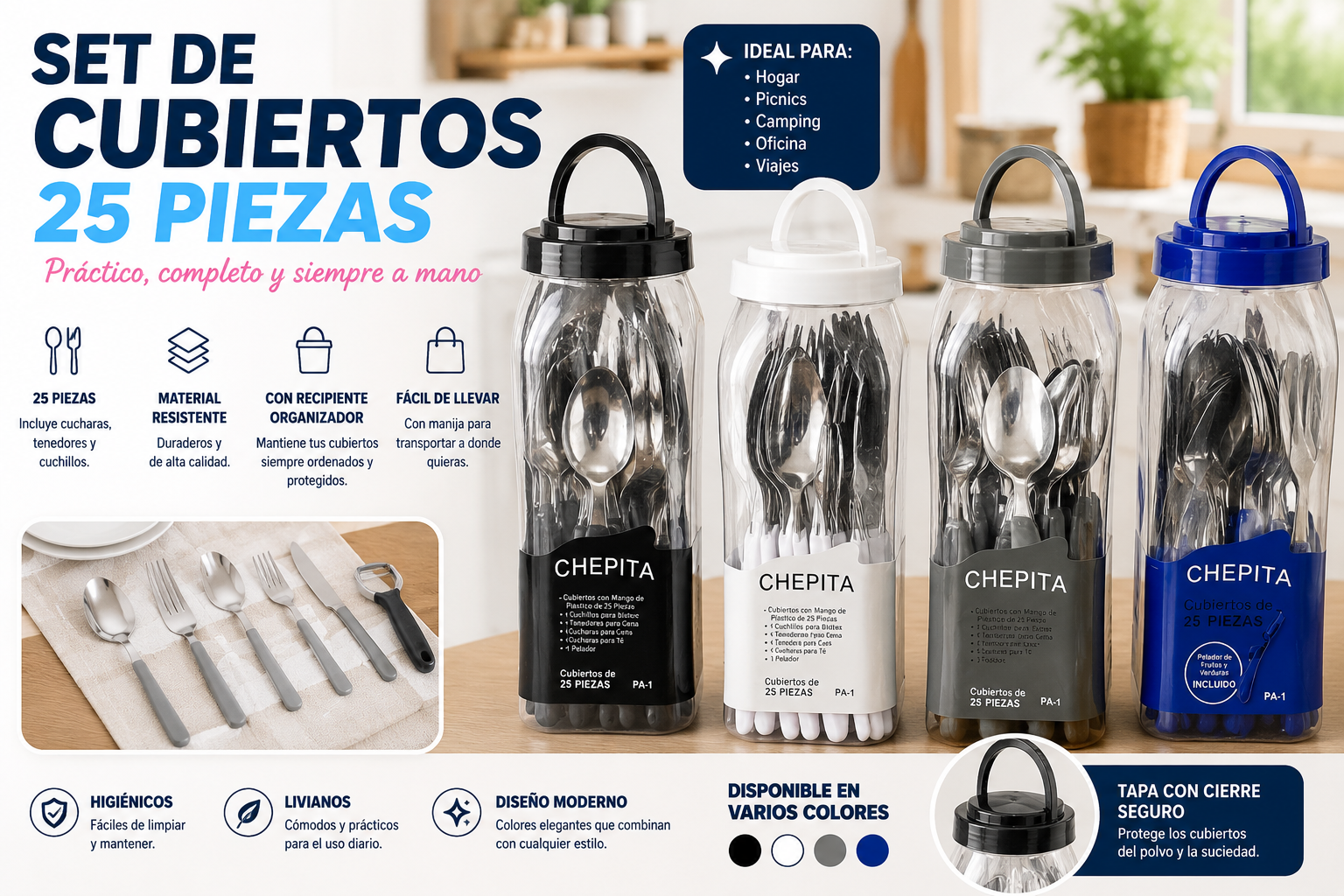 SET cubiertos 25 piezas